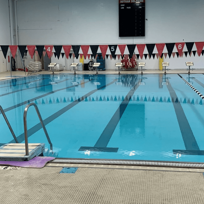 Westgate Recreation and Aquatics Center Dothan Sports Alabama swimming diving water pool indoor heated whirlpool competition public swim meet laps events dive race stroke sets aerobic